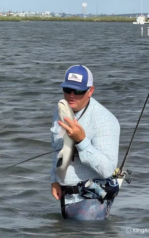 Cover of @rockporttexasliving's TikTok video: Asked ChatGPT how to become a millionaire in 30 days... on my redfish 🎣😂 #fishing #redfish #texasfishing #chatgpt #fishingtiktok Made with AI