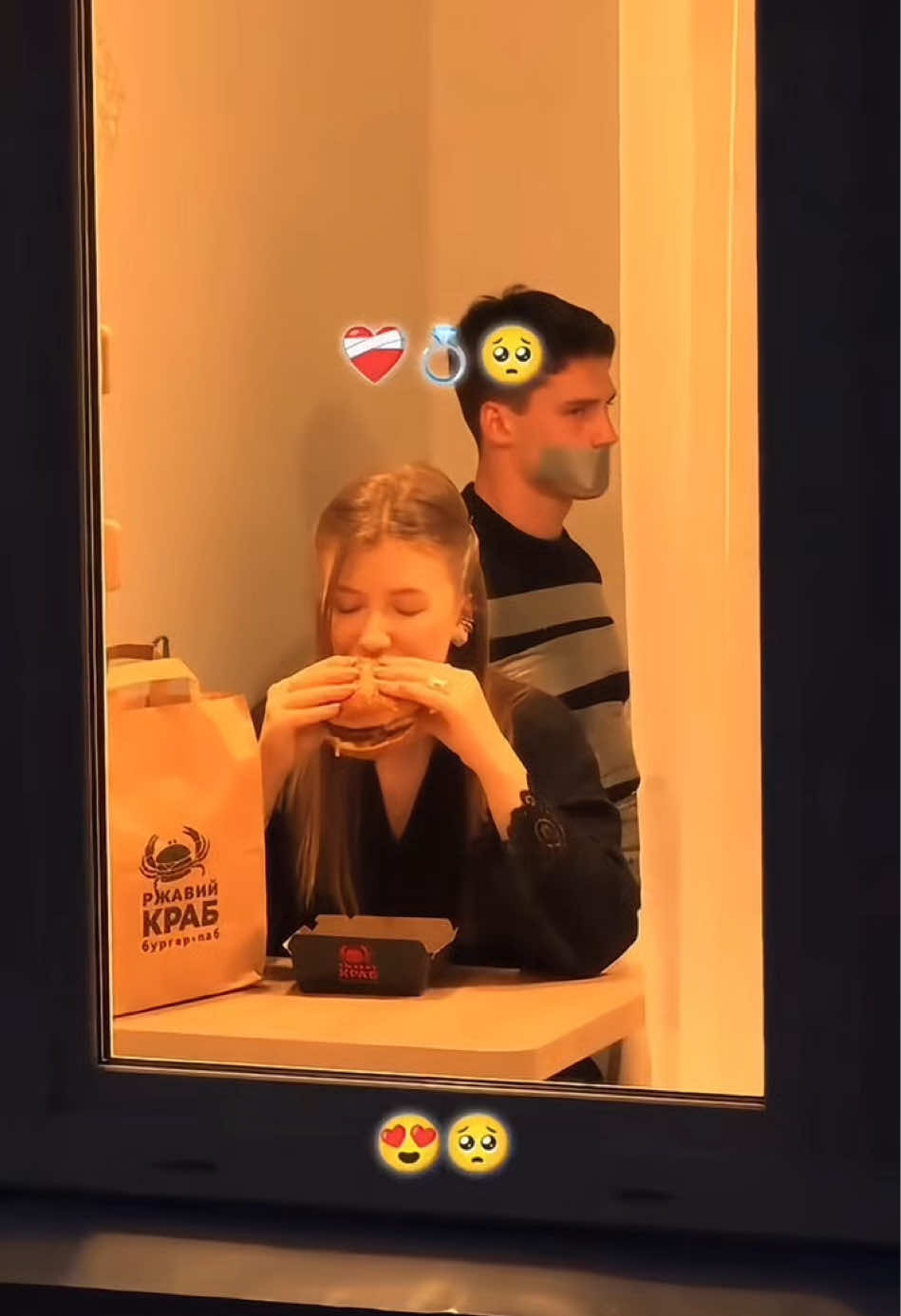 Cover of @c0pe6zs0b9's TikTok video: #capcut #capcutpioneer 🪟🍔 Zooming in Through the Window — Caught Red-Handed! 😂✨ Watch the camera slowly zoom in through the window… someone's enjoying a burg