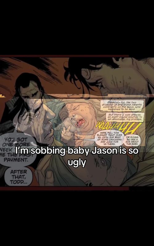 Cover of @berserqforzodyl's TikTok video: This is a joke ik all babys look like this, ik they aren’t born with sparkly eyes and cute baby fat, i know they are born wrinkly. #arkhamknight #dccomics #dc #