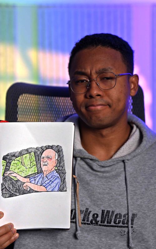 Cover of @jolly.arts's TikTok video: Replying to @أحمد الفقيه Who’s next? . . . #hittheroaddude #meme #asmr #satisfying #drawing