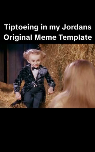 Cover of @greenscreens4memes's TikTok video: Tiptoeing in my Jordans meme - Rumpelstiltskin | Original Meme Template #jordans #brainrot #dance #memes #fyp