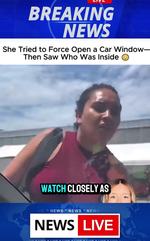Cover of @dyewn.sifrv's TikTok video: She Tried to Force Open a Car Window—Then Saw Who Was Inside 😳 #CaughtOnCamera #CarBreakIn #CrimeCaught #PoliceIncoming #ViralVideo