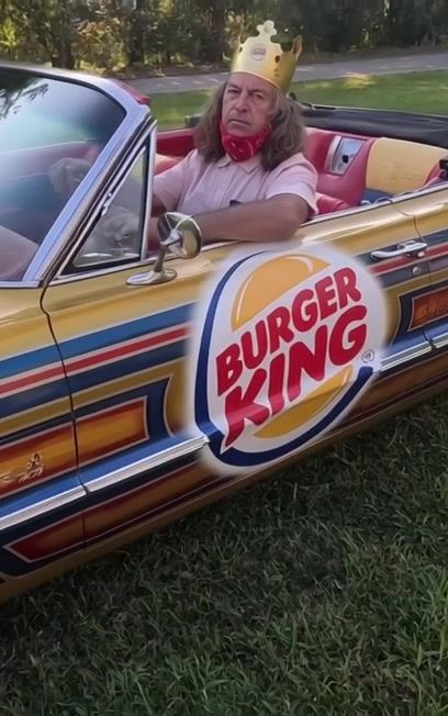 Cover of @bkhatman2's TikTok video: State? You’re in MY kingdom, dude. Hit the road. 👑🍔 #BKHatMan #HitTheRoadDude #BurgerKing #Memes #Brainrot