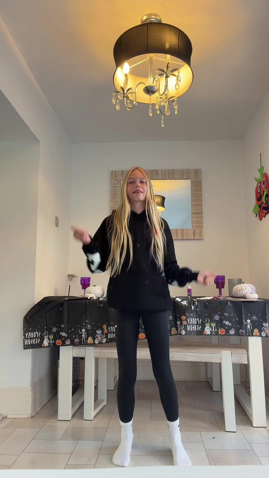 Cover of @amelialexi71's TikTok video: can u tell we’re bored (waiting for our pumpkins to dry) 🥹 #fyp #viral #tiktokdance #funny #blowup